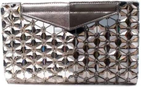 Fendi Vintage Pre owned Leather clutches , Grijs, Dames