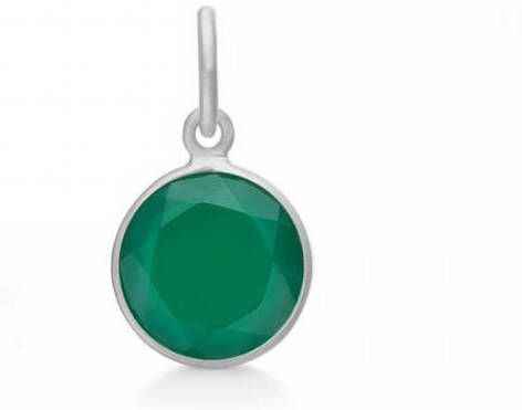 Frk. Lisberg Cat hanger groen onyx zilver , Groen, Dames