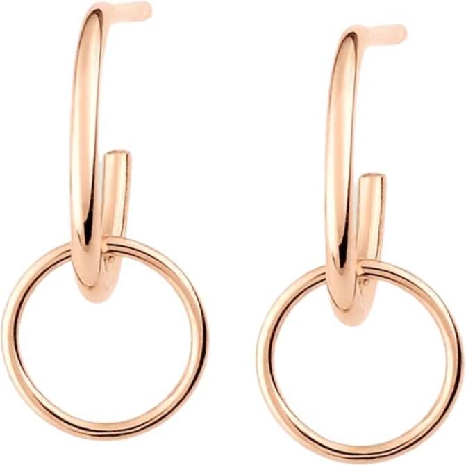 Ginette NY Kleine Circle Drop oorbellen , Roze, Dames