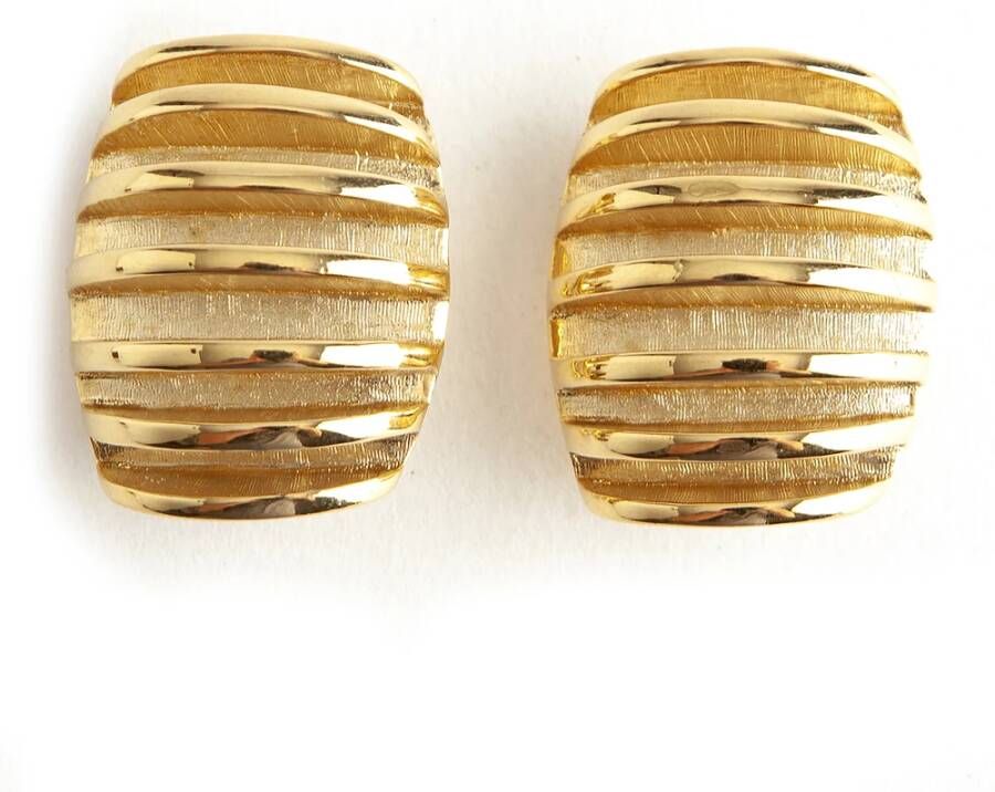 geribbelde clip op oorbellen Givenchy Pre owned, Oranje, Dames