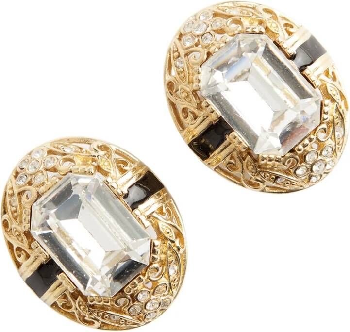 Pre eigendom sieraden drama oorbellen Givenchy Pre owned, Bruin, Dames