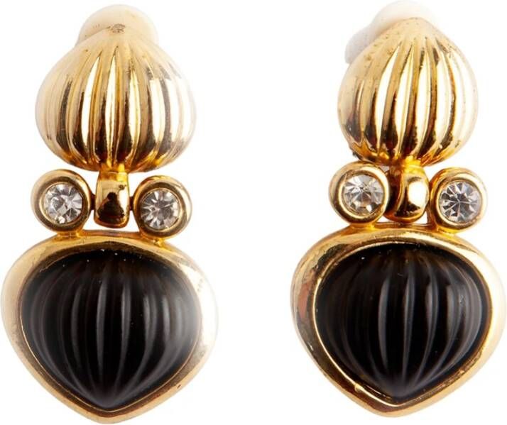 Pre owned cabouchon earclips Givenchy Pre owned, Bruin, Dames
