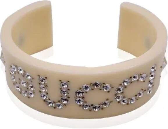 Gucci Vintage Pre owned Plastic bracelets , Beige, Dames