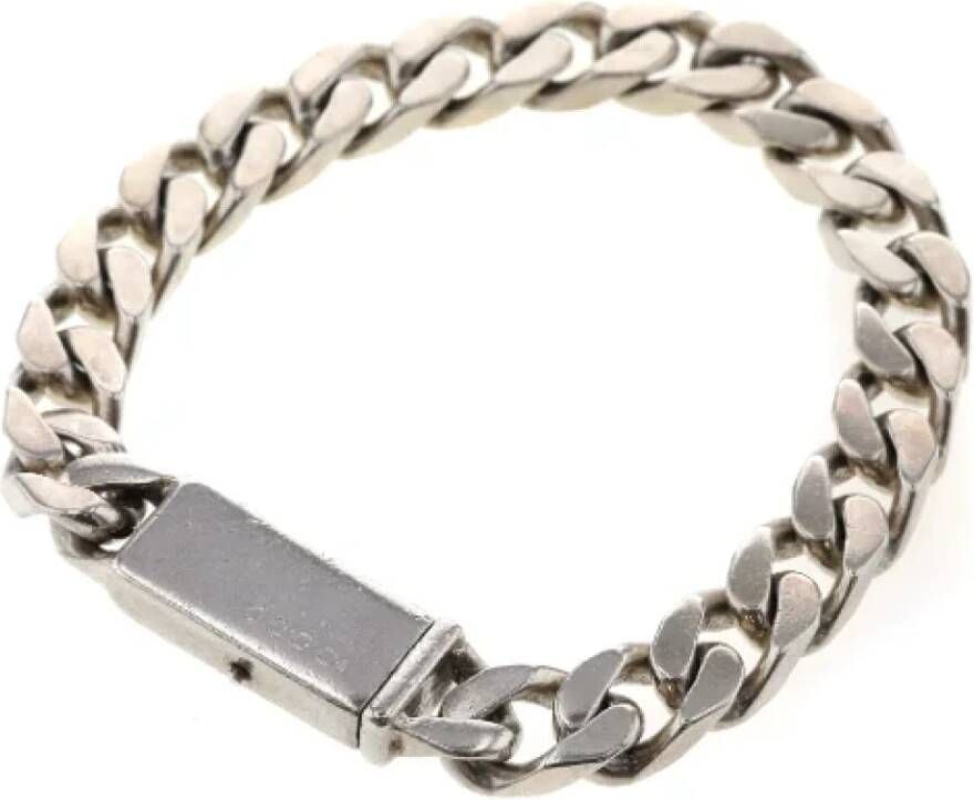 Gucci Vintage Pre owned Silver bracelets , Grijs, Heren