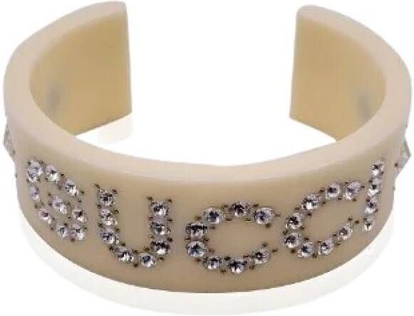 Gucci Vintage Voldoende plastic armbanden , Beige, Dames