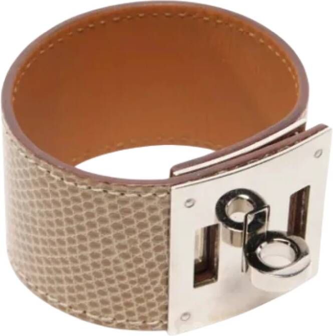 Hermès Vintage Pre owned Leather bracelets , Bruin, Dames