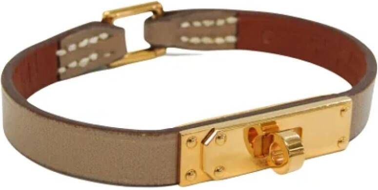 Hermès Vintage Pre owned Leather bracelets , Bruin, Dames