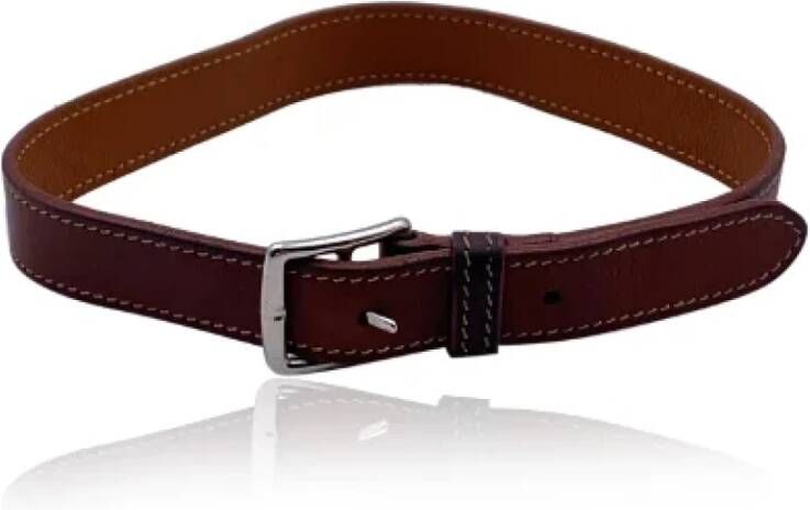 Hermès Vintage Pre owned Leather bracelets , Bruin, Unisex