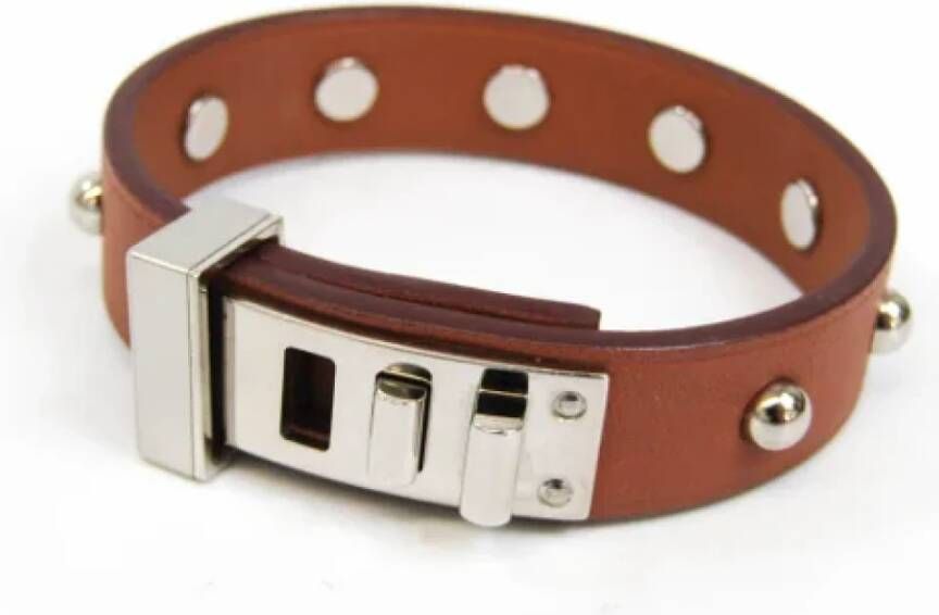 Hermès Vintage Pre owned Leather bracelets , Bruin, Unisex