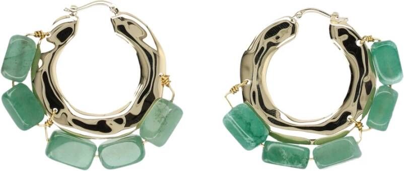 Jil Sander Women Accessories Jewelry Light Green + Gold Ss23 , Groen, Dames