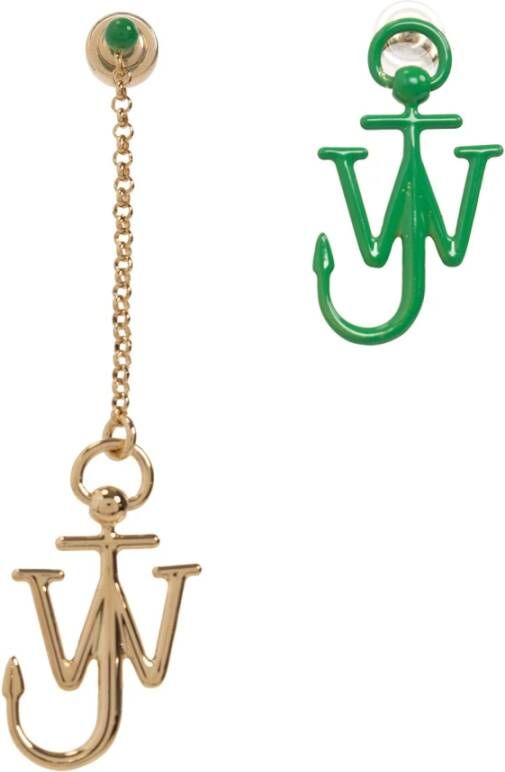 JW Anderson Asymmetrische oorbellen , Geel, Unisex