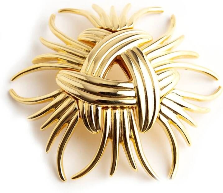 broche Kenneth Jay Lane Pre owned, Geel, Dames