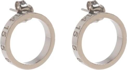 Maison Margiela Earrings with logo , Grijs, Heren
