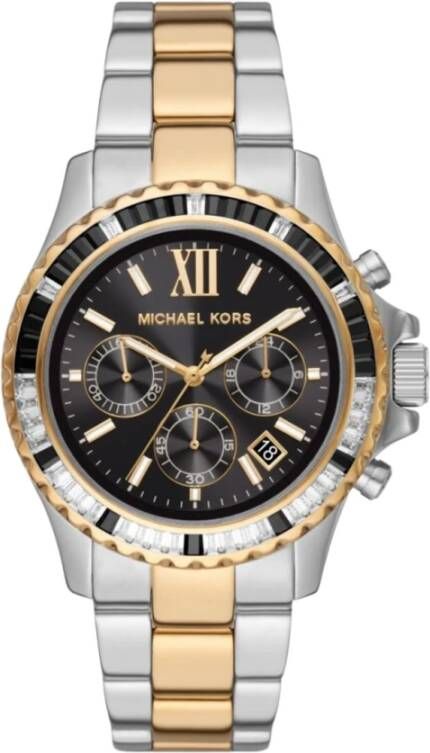 Michael Kors Everest tweekleurig ingelegd horloge, Mk7209 , Geel, Dames