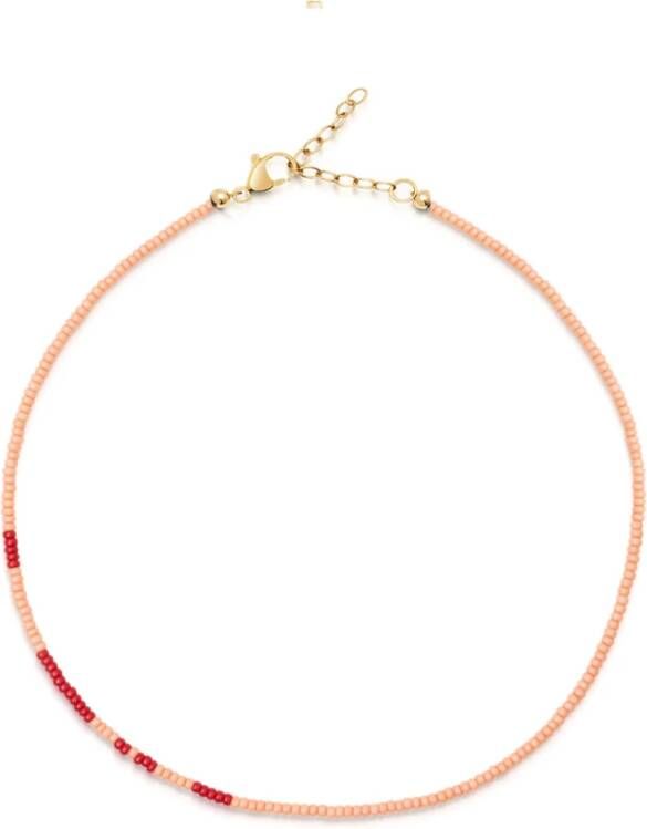 Nialaya Mini Bead Choker , Roze, Dames