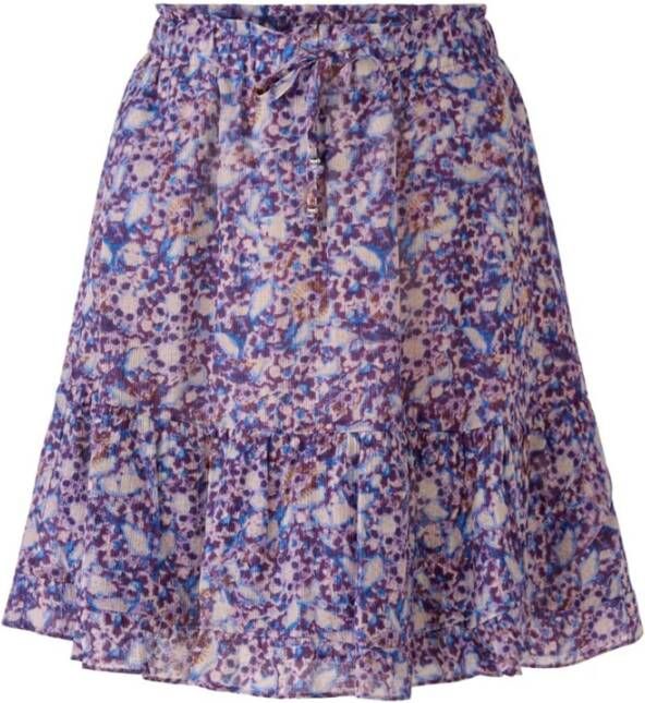 Oui rok bloemenmotief , Paars, Dames