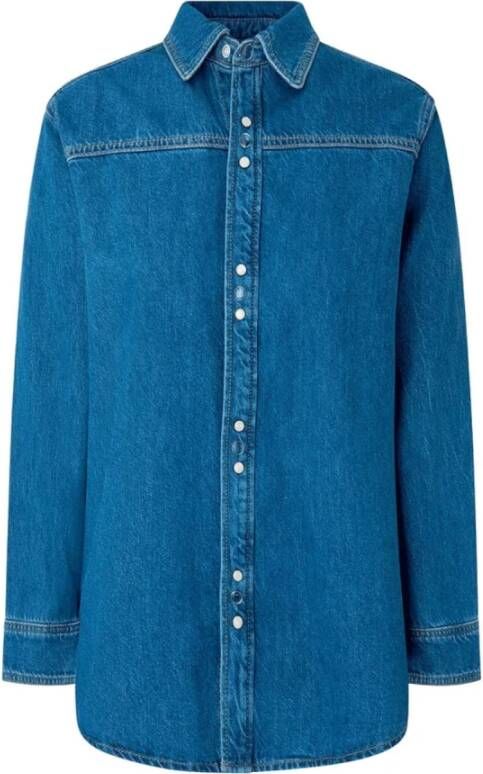 Pepe Jeans Denim blouses Blauw Dames
