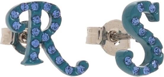 Raf Simons Logo oorbellen , Blauw, Dames