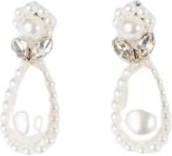 Simone Rocha Flower Drop Earring Kleur Blanc , Wit, Dames