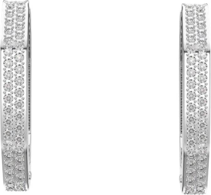 Swarovski Medium Dextera Hoop oorbellen , Grijs, Dames