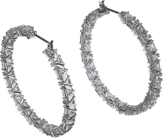 Swarovski Ortyx hoepel oorbellen , Grijs, Dames