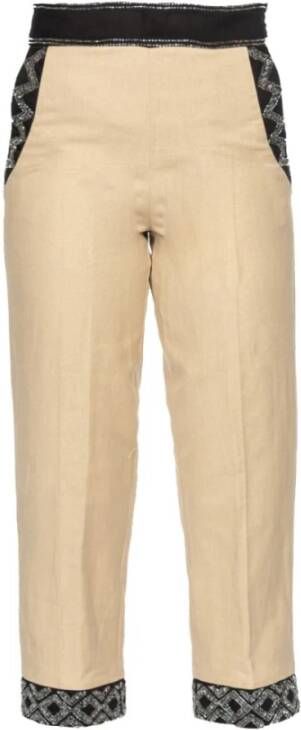 Twinset Pocket pants , Beige, Dames