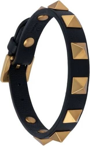 Valentino Men Accessories Bracelets Black Ss23 , Zwart, Heren