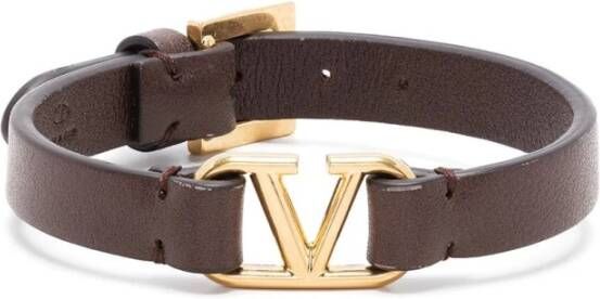 Valentino Men Accessories Bracelets Brown Ss23 , Bruin, Heren