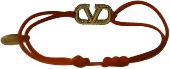 Valentino Vintage Pre owned Cotton bracelets , Oranje, Dames