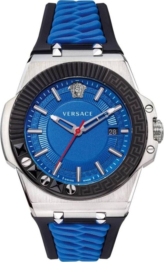 Versace Horloges Blauw Heren