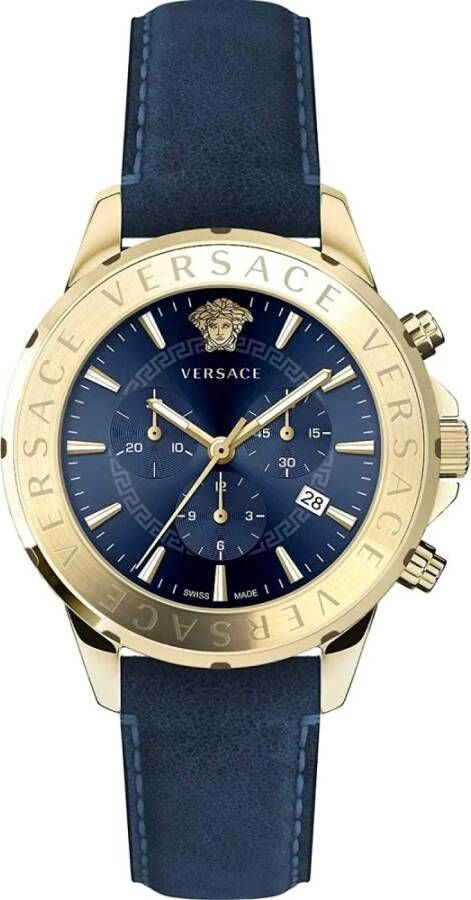 Versace Horloges Blauw Heren