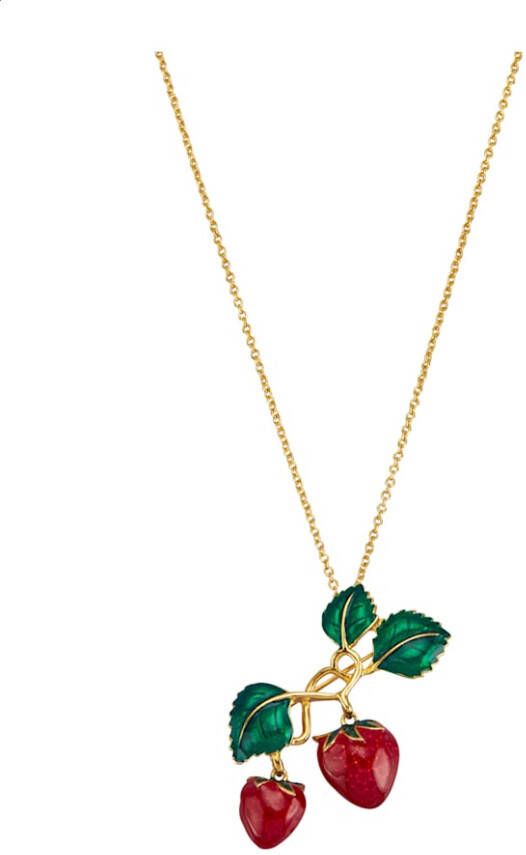 Golden Style Hanger/broche met ketting verguld Goudkleur