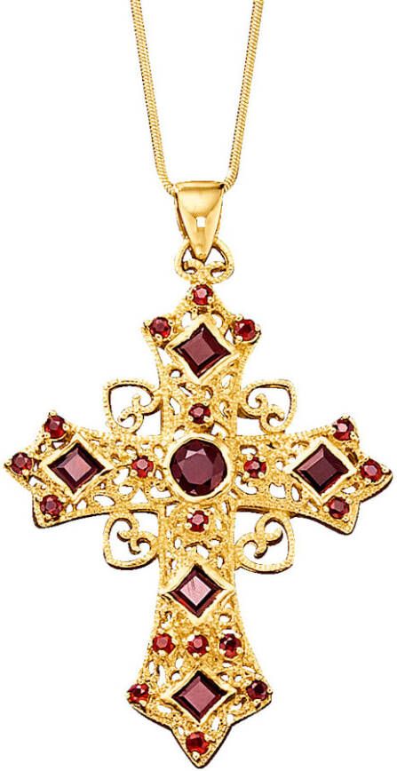 KLiNGEL 2 delige set met granaat Goudkleur