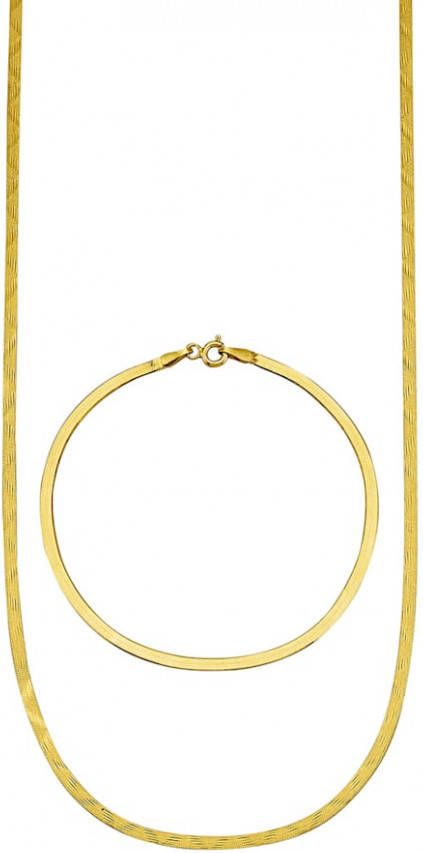 KLiNGEL 2 delige sieradenset Geelgoudkleur