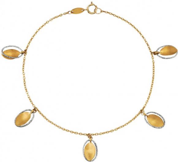 KLiNGEL Armband in 9 kt. geel en wit Geelgoudkleur/Witgoudkleur