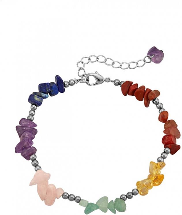 KLiNGEL Armband met gekleurde stenen Zilverkleur