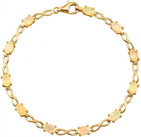 KLiNGEL Armband met opalen Wit