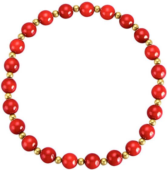 KLiNGEL Armband van bamboekoraal van bamboekoraal, 14 kt. Goudkleur