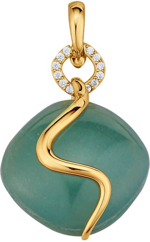 KLiNGEL Cliphanger met aventurijn kwarts doublet Goudkleur