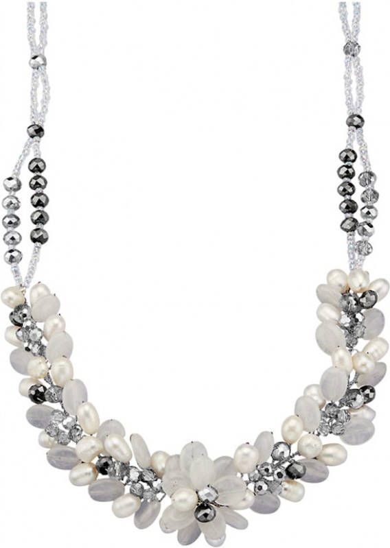 KLiNGEL Collier met cultivé zoetwaterparels Zilverkleur