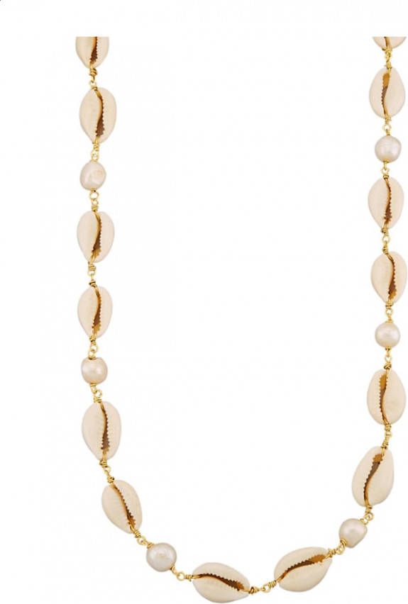 KLiNGEL Collier met cultivé zoetwaterparels Wit