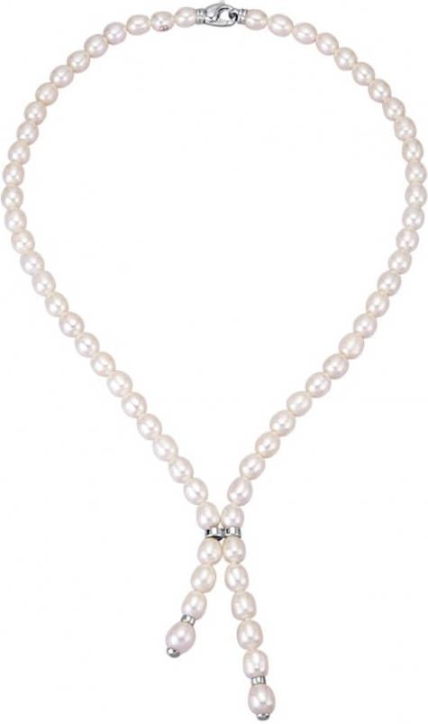 KLiNGEL Collier met cultivé zoetwaterparels Wit
