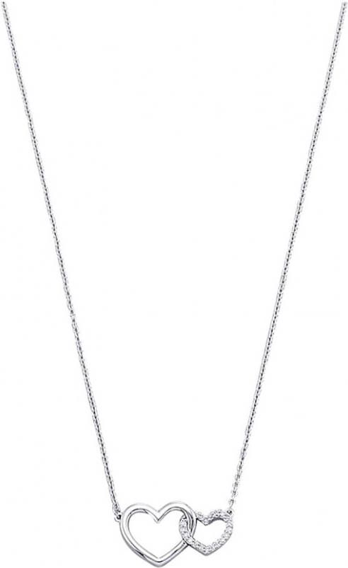 KLiNGEL Collier met diamanten Wit