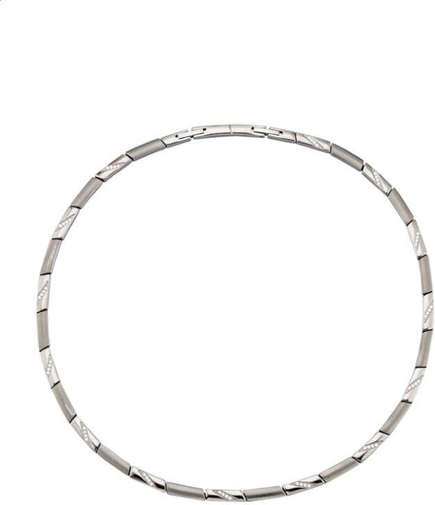 KLiNGEL Collier met synth. zirkonia's Zilverkleur