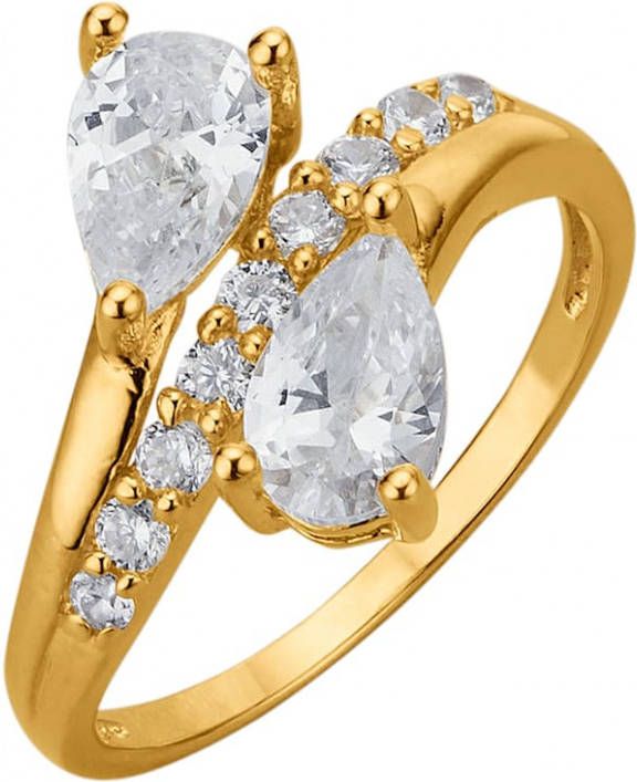 KLiNGEL Damesring van echt zilver Wit