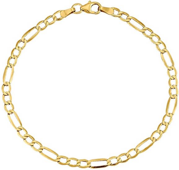 KLiNGEL Figaroarmband gediamanteerd Geelgoudkleur