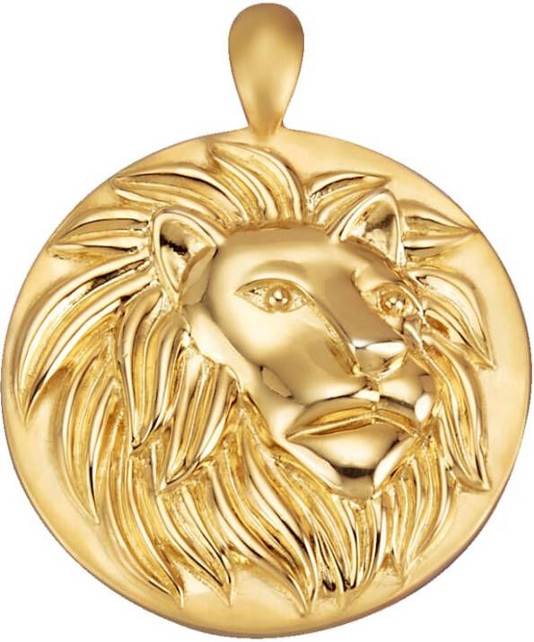 KLiNGEL Hanger Leeuw van verguld zilver Geelgoudkleur