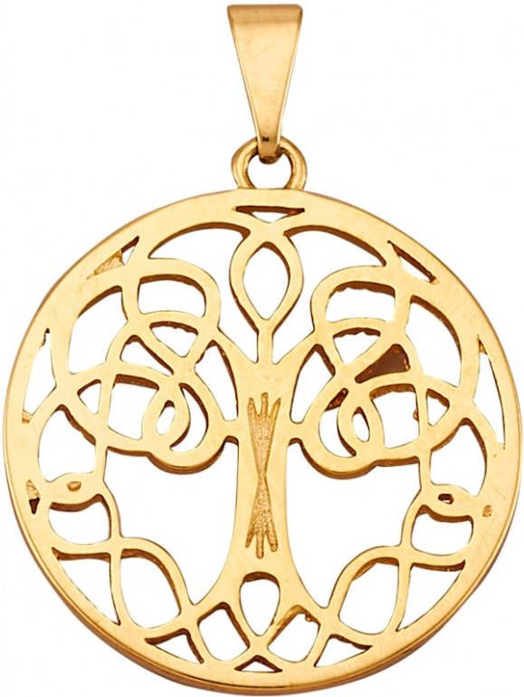 KLiNGEL Hanger Levensboom van 9 kt. Geelgoudkleur