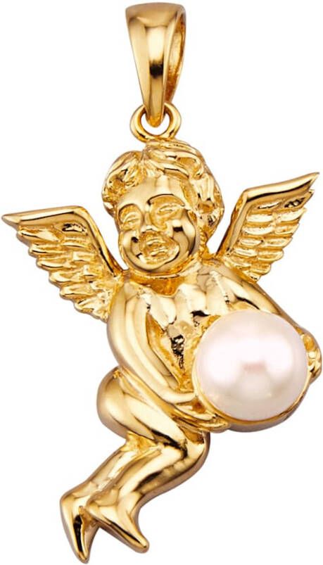 KLiNGEL Hanger met cultivé zoetwaterparel Wit