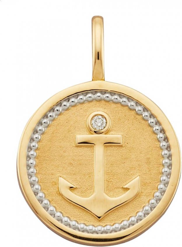 KLiNGEL Hanger met diamant Geelgoudkleur